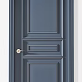 Modern Interior Hinged Doors With Various Colors And Paneled Design Frames 3d model