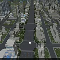 Aerial View Urban Planning With Modern Buildings Street Layout And Green Spaces