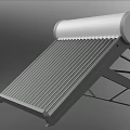 Efficient Solar Water Heater With Collector Tubes Storage Tank And Support Frame