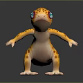 Lizard Anime Lizard Chameleon Cartoon Lizard Reptile Cold Blooded Animal Reptile Class 3d model