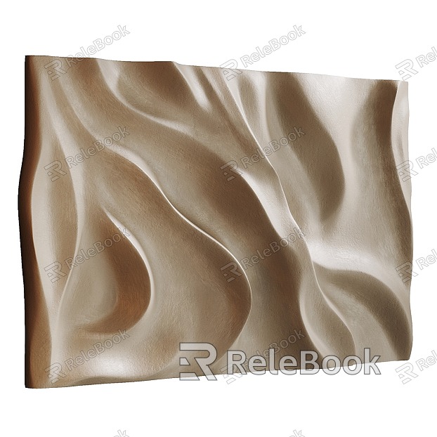 Gypsum wavy siding background wall model