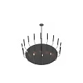 Modern Black Metal Chandelier With Multiple Light Arms And Sleek Design