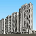 Modern High-Rise Residential Buildings Exterior With Multiple Towers And Surrounding Green Trees