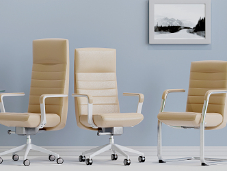 Modern Office Chair Leather Office Chair Combination 3d model