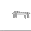 Modern Minimalist Coffee Table With Wavy Edge And Textured Concrete Surface