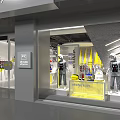 Modern Clothing Store Interior With Fashion Apparel Display And Yellow Decor Elements