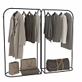 Trendy Fashion Shoes With Stylish Coats Sweaters And Designer Shopping Bags