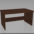 Wooden Desk with Flat Top and Sturdy Legs Modern Home Office Furniture