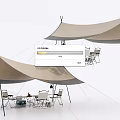 Outdoor Camping Tents Setup With Tables Chairs And Gear For Adventure