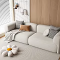 Modern double sofa 3d model