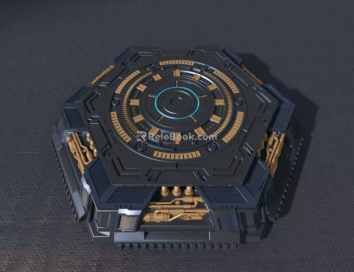 Science and Technology Platform Mechanical Platform Science and Technology Booth 3d model