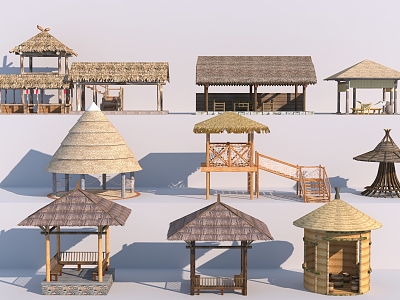 thatched pavilion model