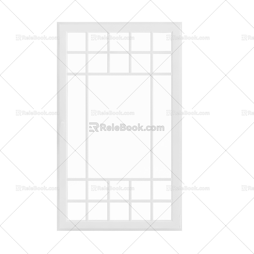 New Chinese-style Window Chinese-style Window Single Opening Window 3d model