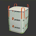 White Mesh Storage Basket With Orange Handles And Packem Logo For Organizing