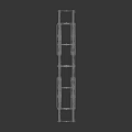 3D Model Of Industrial Metal Frame Structure With Grid Design And Supports