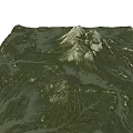 Natural Garden Landscape With Mountainous Terrain Rocky Outcrops And Snow Capped Peaks