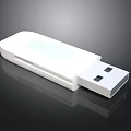 White USB Electronic Device Portable Storage Accessory With Compact Plug And Play Feature