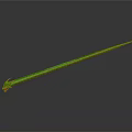 Green Snake With Long Slender Shiny Body Red Head Details In Grey Gradient Background