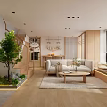 Japanese Style Restaurant Interior Featuring Wooden Shoji Screen Large Windows And Natural Light