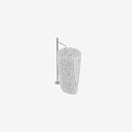 Modern Marble Pedestal Washbasin With Striped Design And Chrome Faucet
