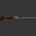 Vintage Weapon With Wooden Stock And Polished Metal Barrel Design