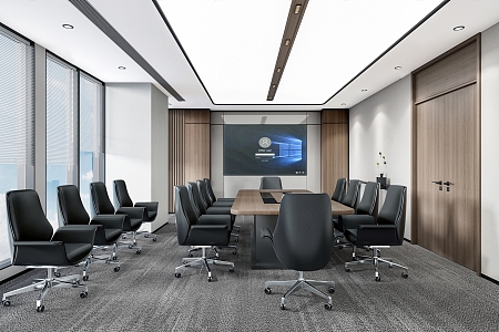 Modern Conference Room 3d model