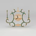 Technology Exhibition Hall Featuring Vintage Decorative Clock With Curved Patterns And Round Dial
