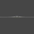 Modern Gray Stealth Unmanned Aerial Vehicle With Long Wing And Flat Body Design