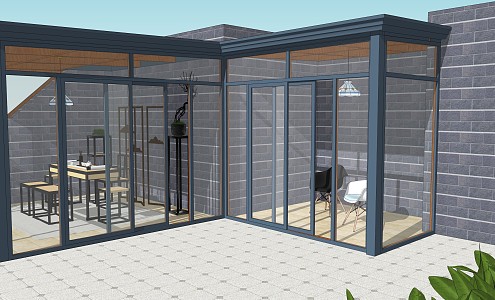 Modern Sun Room 3d model