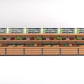 Supermarket Display Shelves With Multi Level Tiers For Fresh Fruits And Vegetables