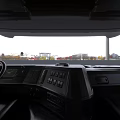 White Volvo Road Rescue Tow Truck With Flatbed And Blue Red Emergency Lights