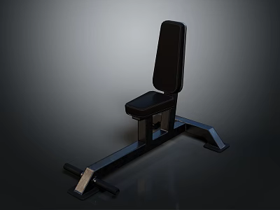 Black Adjustable Fitness Bench With Sturdy Metal Frame For Home Workout Training 3d model