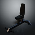 Black Adjustable Fitness Bench With Sturdy Metal Frame For Home Workout Training