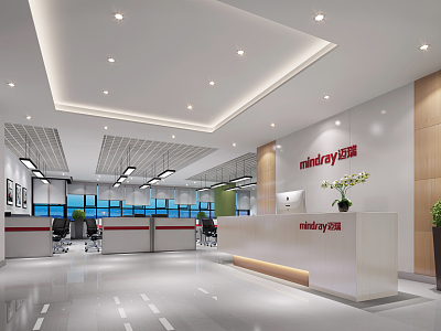 Modern Front Desk Technology Company Front Desk Reception Hall model