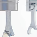 Automotive Metal Engine Pistons With Cylindrical Body And Connecting Rods