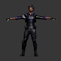 Male Game Character In Tactical Outfit With Outstretched Arms Design Concept