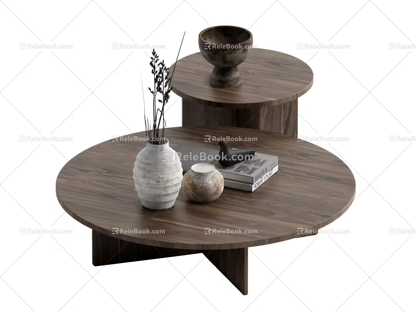 Wind coffee table combination 3d model