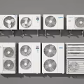 Multiple Types of Air Conditioner Fans With White Design For Efficient Cooling