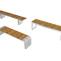 Modern Outdoor Landscape Seats With Wooden Surfaces Metal Frames And Varied Designs