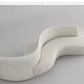Modern Curved Sectional Sofa in Light and Dark Upholstered Designs