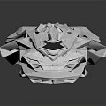 Abstract White Geometric Sculpture With Irregular Polygonal Structure And Modern Design 3d model
