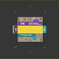 Two Story Exhibition Booth Structure With Yellow Green Design RENO Branding And Flags