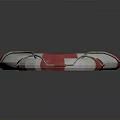 Red And White Striped Lifebuoys With Rope Handles For Marine Safety