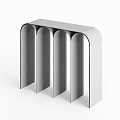Modern Gold Metal Coffee Table With Arched Legs And Minimalist Design