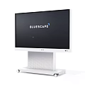 Bluescape Television With White Stand And Wheels For Modern