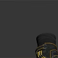 Character Mechanical Glove Design Featuring Black Yellow Straps Metal Parts And Different Angles