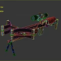 Crossbow Mechanical Crossbow Shift Bow and Arrow Shoot Far Equipment Weapons High-tech Crossbow 3d model