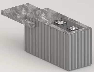 Kitchen Bar Island Counter 3d model