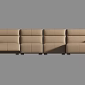 Light Brown Leather L Shaped Sectional Sofa with Reclining Seats for Living Room