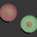 Decorative Glass Potion Bottles With Cork Stoppers Pink And Green Liquids